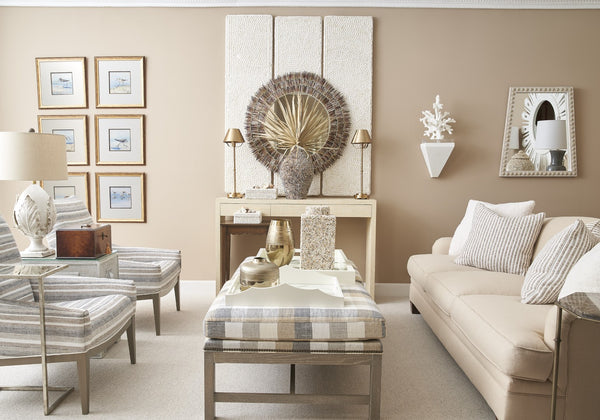 Chelsea House White Shell Boxes Pair With Hand-Applied Nassa Shells, Fabric-Lined Keepsake Boxes For Coastal Decor 384163