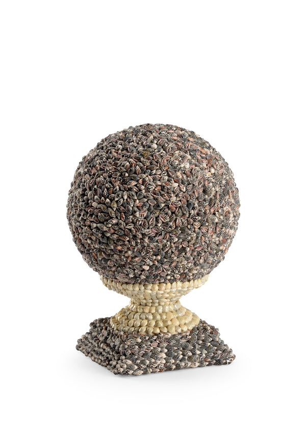 Chelsea House Multicolor Shell Finial — Handcrafted Nassa & Umbonium Shell Sculpture 12.5" Coastal Accent Decor 384167