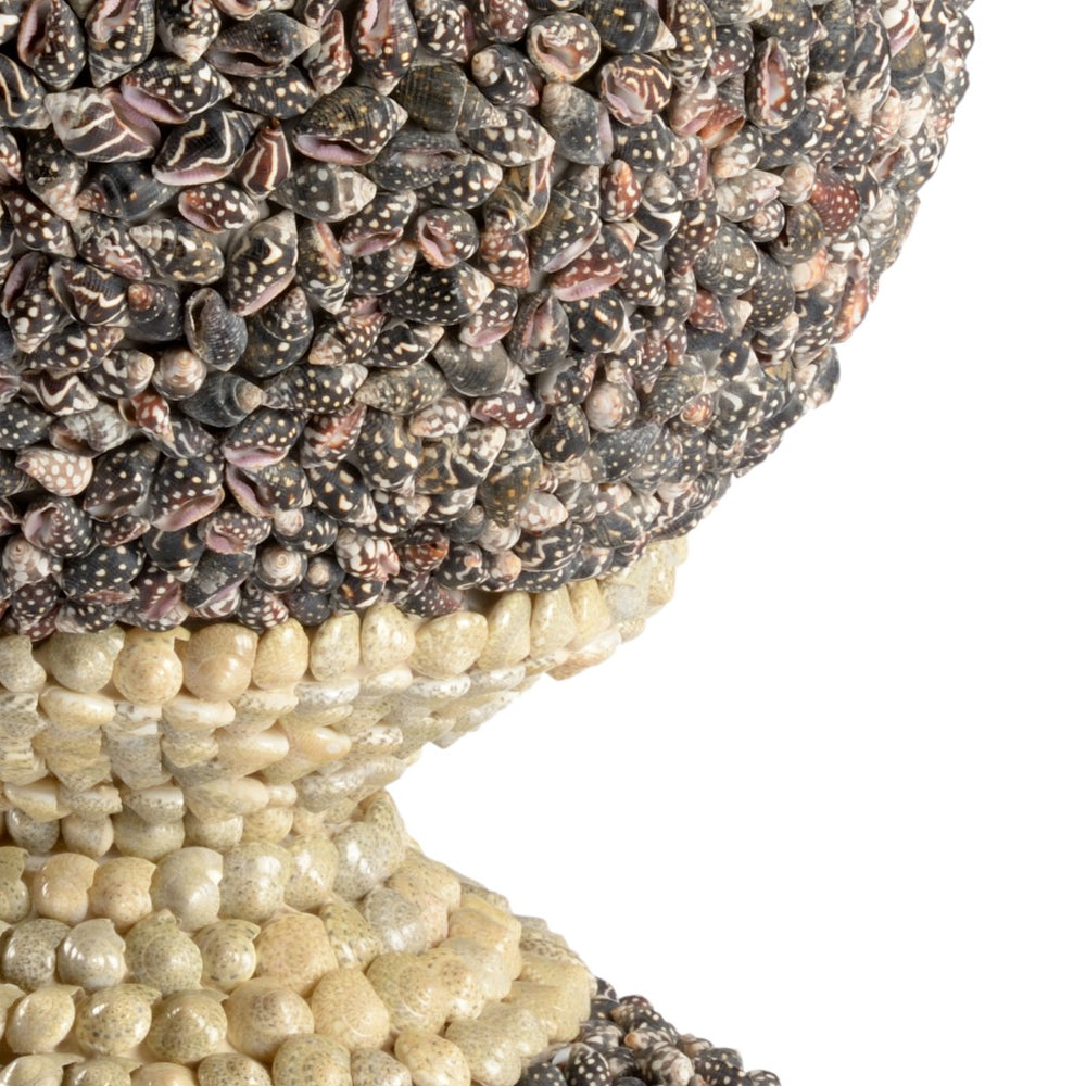 Chelsea House Multicolor Shell Finial — Handcrafted Nassa & Umbonium Shell Sculpture 12.5" Coastal Accent Decor 384167