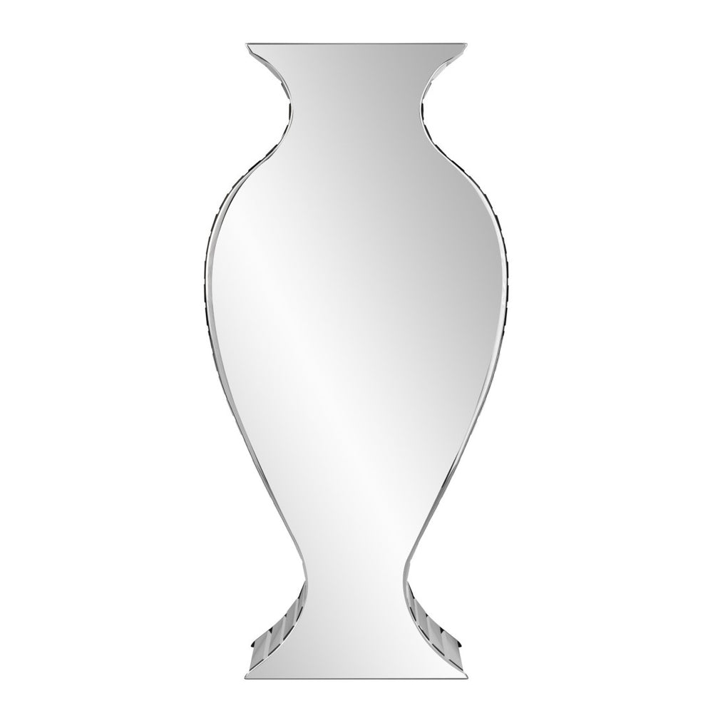 HomeRoots 28" Clear Crystal Glass Table Vase - Modern Elegance, Sculptural Design for Floral Arrangements & Decor 384168