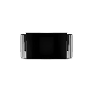 Homeroots Curvy Art Deco Style Mirrored Vase  Crystal Glass 384168