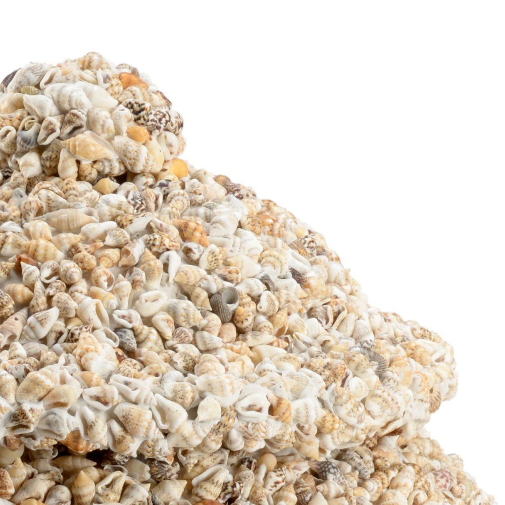 Chelsea House Shell Hand-Applied Nassa Shell Covered Urn 20" H Coastal Memorial Sculpture With Textured Elegance 384170