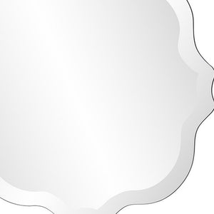 Homeroots 16" Gray Abstract Unframed Accent Mirror  Glass 384173