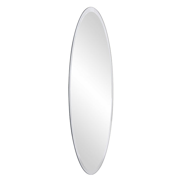 Homeroots Oval Shaped Frameless Mirror  Glass 384174