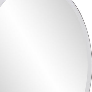 Homeroots Oval Shaped Frameless Mirror  Glass 384174