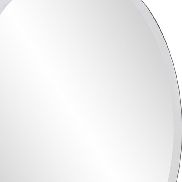 Homeroots Oval Shaped Frameless Mirror  Glass 384174