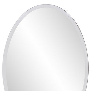Homeroots Oval Shaped Frameless Mirror  Glass 384174