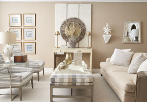 Chelsea House Urchin Round Wall Mirror 38" — Handcrafted Natural Urchin Spine Frame, Coastal Statement Accent 384176