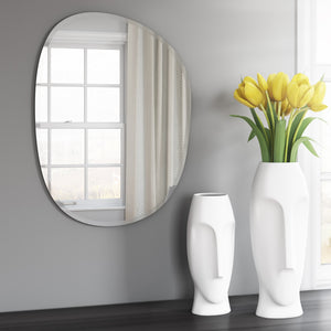 Homeroots 24" Abstract Unframed Accent Mirror  Glass 384178