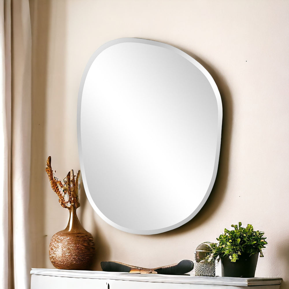 Homeroots 24" Abstract Unframed Accent Mirror  Glass 384178