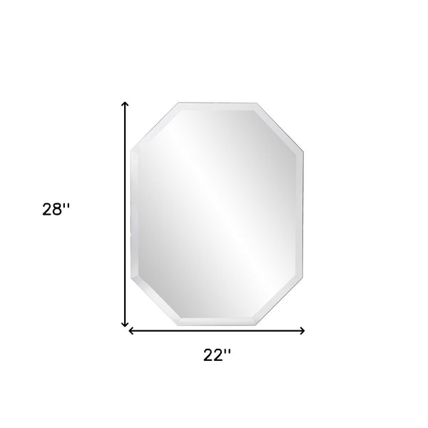 Homeroots 28" Mirror Framed Accent Mirror  Glass 384185