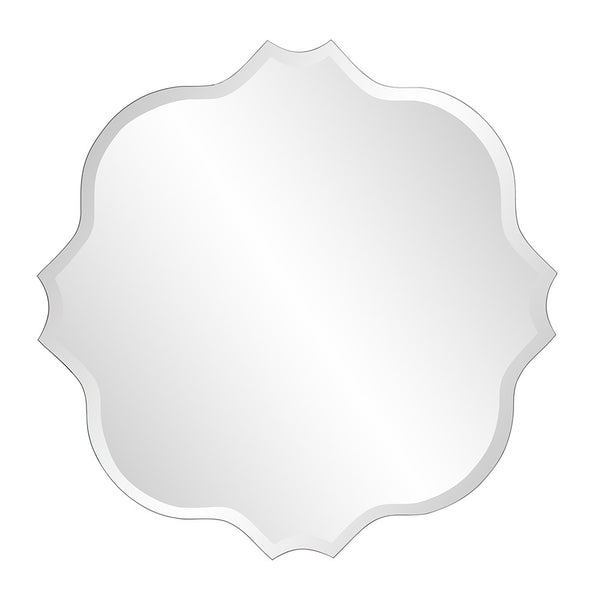 Homeroots 36" Quatrefoil Unframed Accent Mirror  Glass 384186