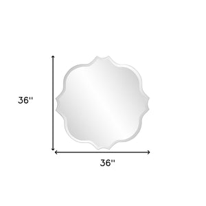 Homeroots 36" Quatrefoil Unframed Accent Mirror  Glass 384186