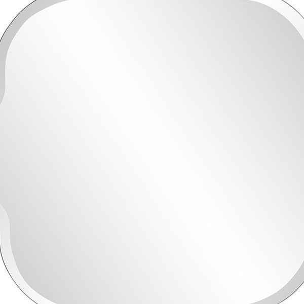 Homeroots 36" Quatrefoil Unframed Accent Mirror  Glass 384186