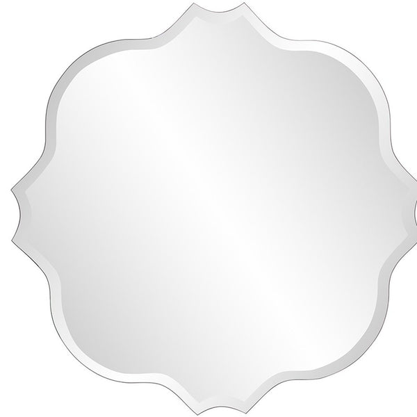 Homeroots 36" Quatrefoil Unframed Accent Mirror  Glass 384186