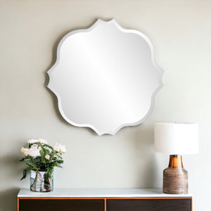 Homeroots 36" Quatrefoil Unframed Accent Mirror  Glass 384186