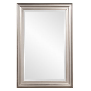 Homeroots 33" Silver Framed Accent Mirror  Wood 384188