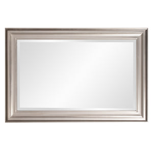 Homeroots 33" Silver Framed Accent Mirror  Wood 384188