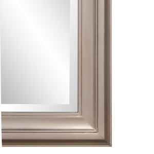 Homeroots 33" Silver Framed Accent Mirror  Wood 384188