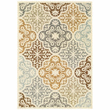 Gray and Ivory Moroccan Outdoor Rug - Stylish Area Decor for Indoor and Outdoor Spaces