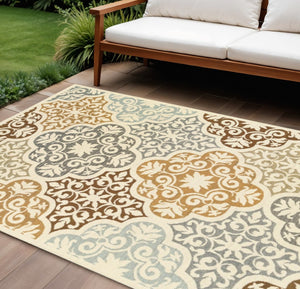 HomeRoots 8' Timeless Gray and Ivory Moroccan Area Rug – Durable, Stylish, Ideal for Indoor & Outdoor Spaces 9'x13' 384196