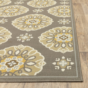 HomeRoots 8' Gray Moroccan Indoor Outdoor Area Rug - Durable, Stylish, Weather-Resistant Design for Any Space 9'x13' 384204