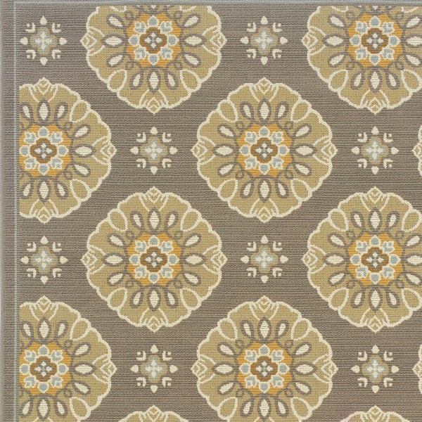 HomeRoots 8' Gray Moroccan Indoor Outdoor Area Rug - Durable, Stylish, Weather-Resistant Design for Any Space 9'x13' 384204