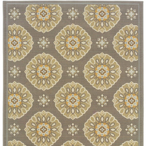 HomeRoots 8' Gray Moroccan Indoor Outdoor Area Rug - Durable, Stylish, Weather-Resistant Design for Any Space 9'x13' 384204