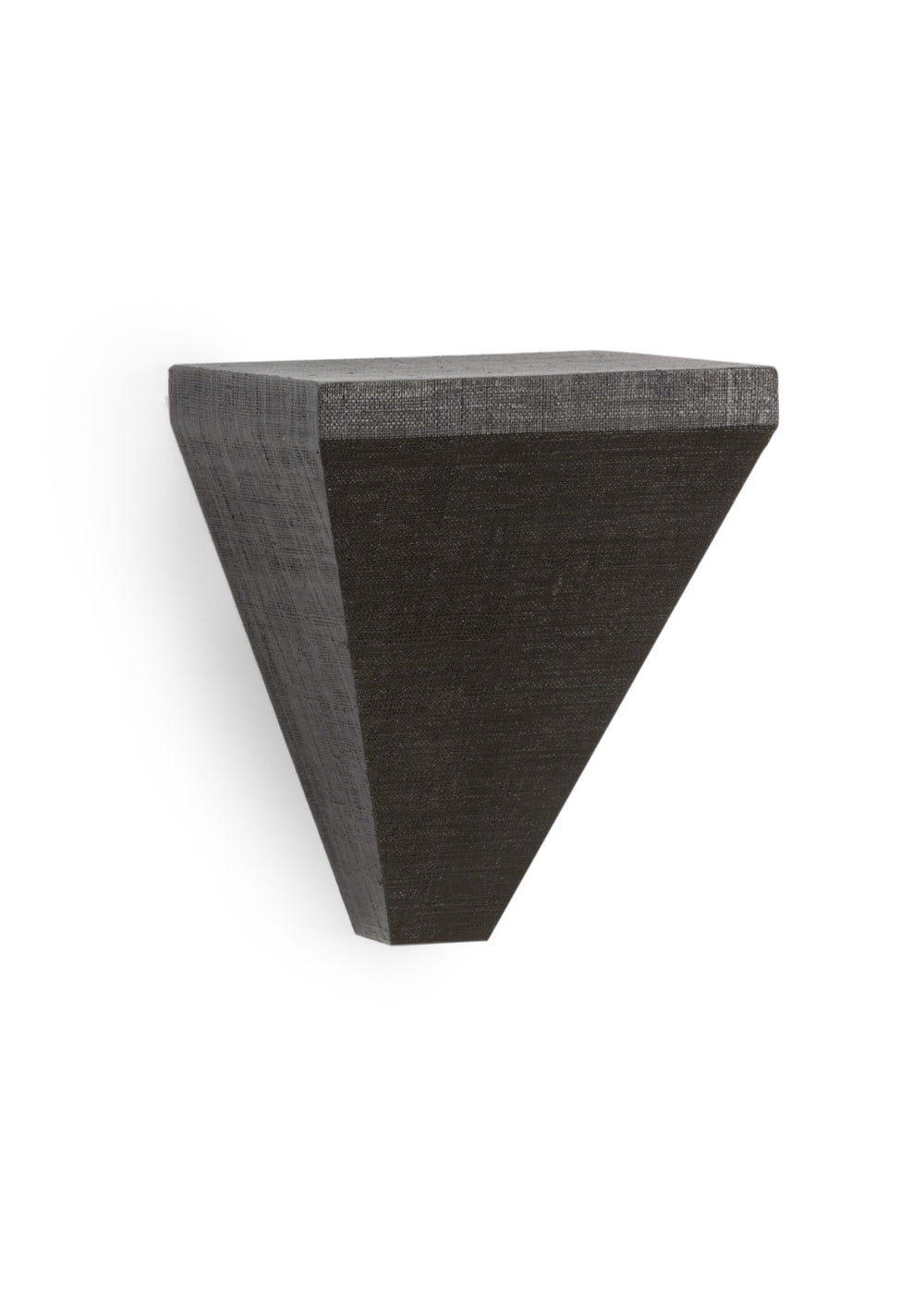 Chelsea House Raffia Hand-Wrapped Black Wall Bracket — 12" Solid Wood Sconce With Textured Organic Raffia Finish 384212