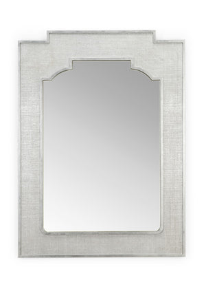 Chelsea House Yangon Raffia Mirror By Jamie Merida — 46"X34" Silver-Trimmed Natural Frame For Coastal & Boho Spaces 384227
