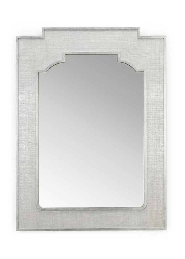 Chelsea House Yangon Raffia Mirror By Jamie Merida — 46"X34" Silver-Trimmed Natural Frame For Coastal & Boho Spaces 384227