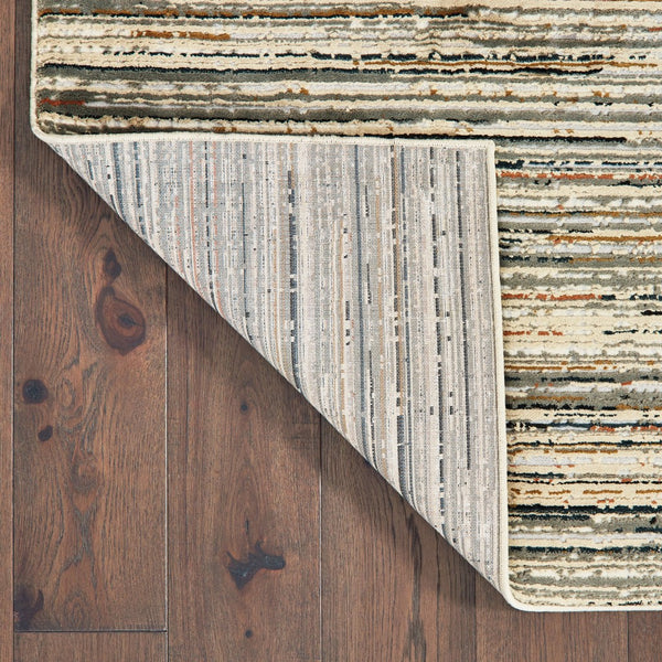 Homeroots 5' X 8' Ivory Sage Abtract Lines Indoor Area Rug Ivory,Gold Polypropylene 384233