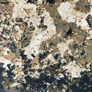 HomeRoots 2' X 8' Ivory Navy Abstract Marble Runner Rug - Luxurious Softness and Contemporary Style for Your Home 5'3" x 7'6" 384239