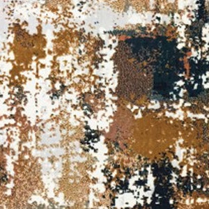 HomeRoots 8' Ivory Gray Abstract Runner Rug - Modern Museum-Quality Design for Hallways & Living Spaces 6'7" x 9'6" 384246