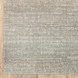HomeRoots 10' Gray and Green Abstract Distressed Area Rug - Modern Design, Stain-Resistant, Perfect for Families 9'10" x 12'10" 384278
