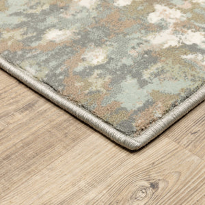 Homeroots 6' X 9' Ivory Gray Abstract Ikat Indoor Area Rug  Polypropylene 384282