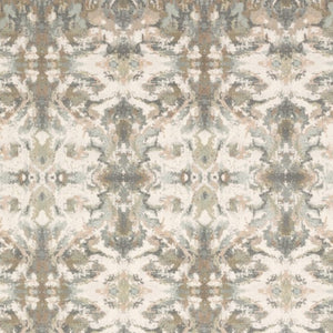 Homeroots 6' X 9' Ivory Gray Abstract Ikat Indoor Area Rug  Polypropylene 384282