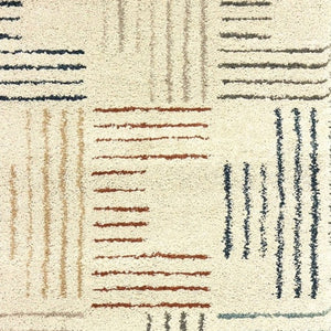 HomeRoots 8' Ivory and Blue Runner Rug - Soft, Durable Design Perfect for Hallways, Kitchens, and Entryways 2'3" x 7'6" 384293
