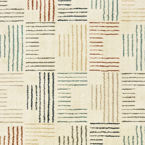 HomeRoots 8' Ivory and Blue Runner Rug - Soft, Durable Design Perfect for Hallways, Kitchens, and Entryways 9'10" x 12'10" 384298