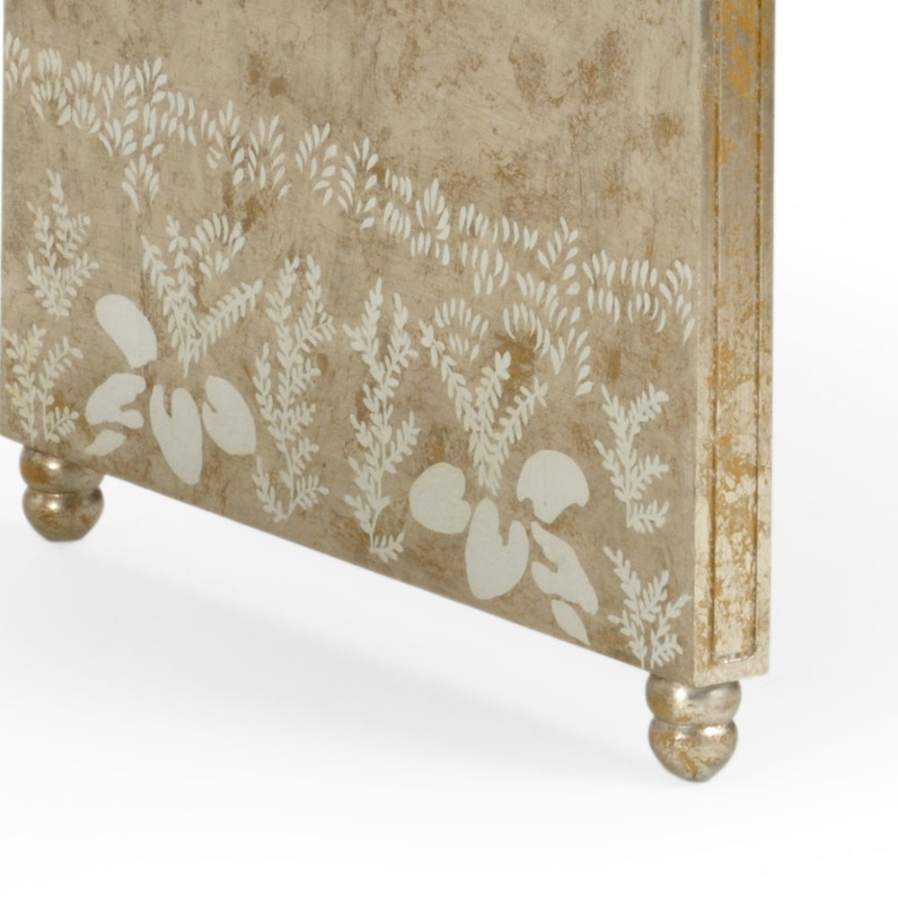 Chelsea House Hong Kong Desk By Jamie Merida — Chinoiserie Hand-Painted Gold & Silver Leaf Antique Finish, 60" 384301