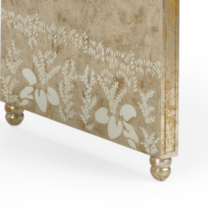 Chelsea House Hong Kong Desk By Jamie Merida — Chinoiserie Hand-Painted Gold & Silver Leaf Antique Finish, 60" 384301
