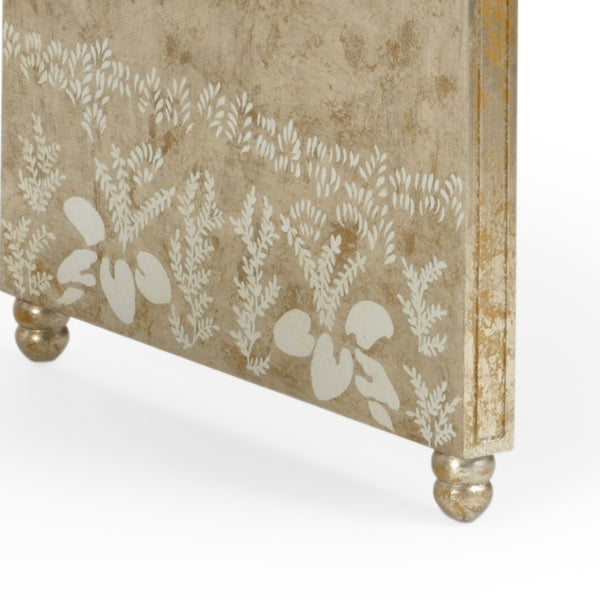 Chelsea House Hong Kong Desk By Jamie Merida — Chinoiserie Hand-Painted Gold & Silver Leaf Antique Finish, 60" 384301