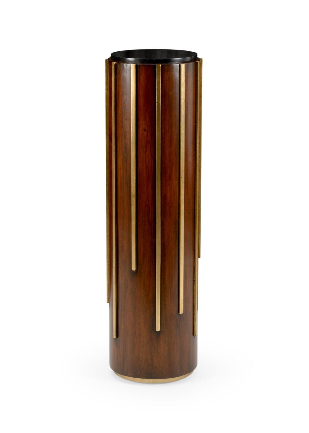 Chelsea House Drip Drip Drop Pedestal By Jamie Merida — Sculptural Gold Leaf & Black Marble Accent Stand, 43" H 384308