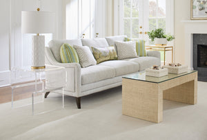 Chelsea House Seed Seed Glass Side Table With Gold Leaf Geometric Frame, Thick Seeded Glass Top, Luxe Accent (27"H) 384315