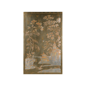 Chelsea House Chinoiserie Right Panel By Jamie Merida — Hand-Painted Solid Wood 64"X40" Decorative Focal Artpiece 384352