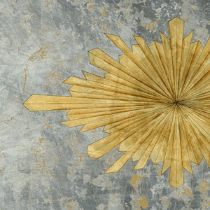 Chelsea House Halcyon Hall Mirror By Jamie Merida — 56" Antique Silver Leaf Frame With Gold Medallion Accent For Foyers 384354