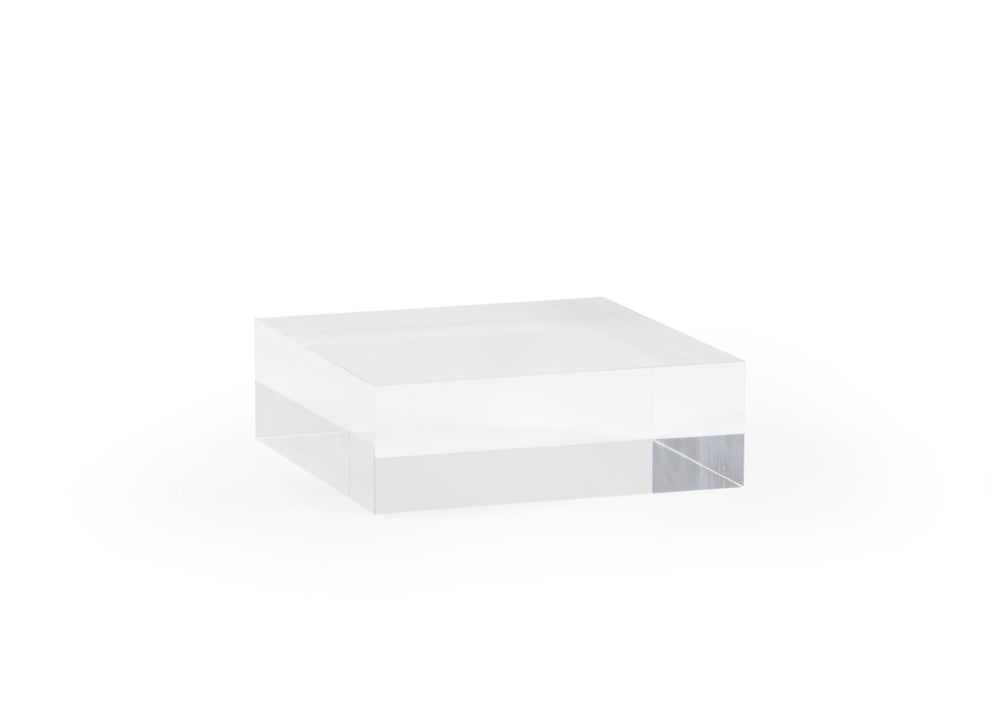 Chelsea House Small Clear Square Plinth 2"X6"X6" — Sleek Acrylic Display Pedestal For Collectibles, Retail & Events 384395