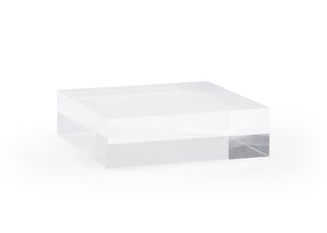 Chelsea House Medium Square Plinth Acrylic Display Pedestal 2.5"H X 8"X8" Clear Modern Stand For Retail, Artifacts 384396