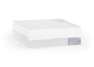 Chelsea House Large Acrylic Square Plinth 3" H X 9" W X 9" D — Crystal-Clear Display Pedestal For Art, Collectibles, Retail 384397