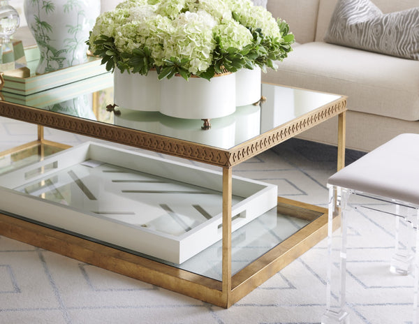 Chelsea House Madison Clear Acrylic Bench With Removable Muslin Cushion — Modern Minimalist Seat, Reupholsterable Elegance 384398